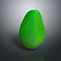 Fresh Green Avocado with Textured Surface and Shiny Appearance on Dark Background